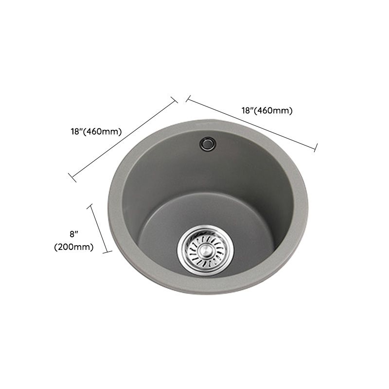 Single Bowl Kitchen Sink Granite Round Sink with Basket Strainer Clearhalo 'Home Improvement' 'home_improvement' 'home_improvement_kitchen_sinks' 'Kitchen Remodel & Kitchen Fixtures' 'Kitchen Sinks & Faucet Components' 'Kitchen Sinks' 'kitchen_sinks' 1200x1200_c3d5c54a-7bfc-4c18-807a-cfc10cf3a3eb