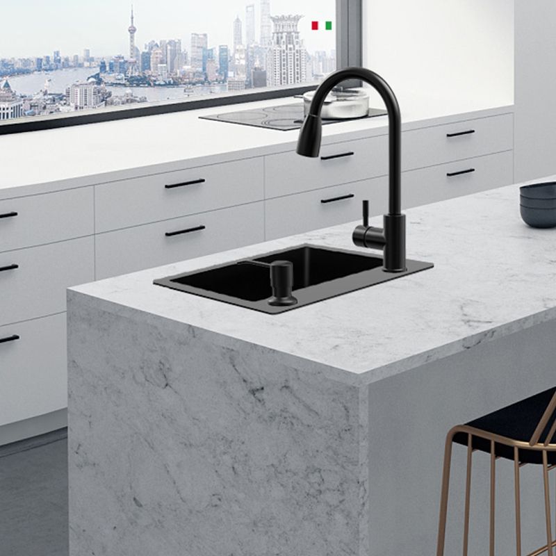 Single Basin Kitchen Sink Stainless Steel Black Kitchen Sink with Drain Assembly Clearhalo 'Home Improvement' 'home_improvement' 'home_improvement_kitchen_sinks' 'Kitchen Remodel & Kitchen Fixtures' 'Kitchen Sinks & Faucet Components' 'Kitchen Sinks' 'kitchen_sinks' 1200x1200_c4244b0d-723b-45c2-a69d-79f536ceb3ab