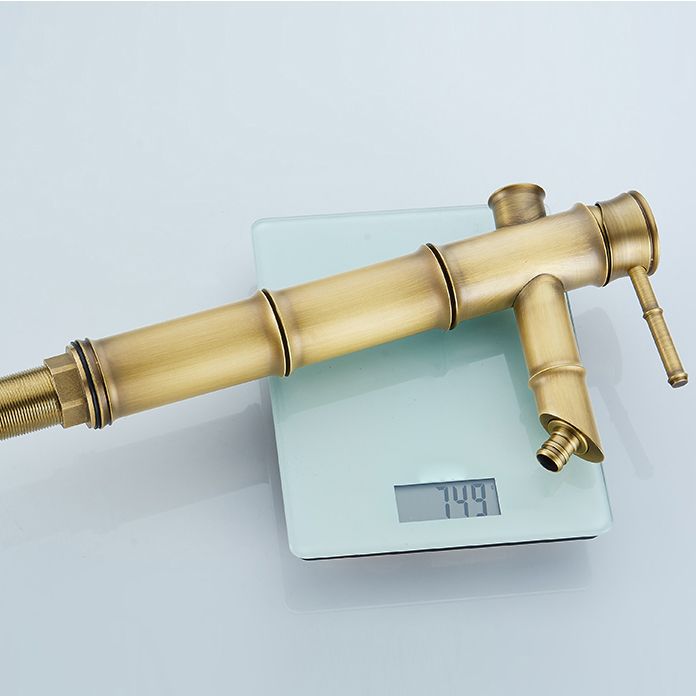 Farmhouse Vessel Sink Faucet Copper 1-Handle Low Arc Vessel Faucet for Bathroom Clearhalo 'Bathroom Remodel & Bathroom Fixtures' 'Bathroom Sink Faucets' 'Bathroom Sinks & Faucet Components' 'bathroom_sink_faucets' 'Home Improvement' 'home_improvement' 'home_improvement_bathroom_sink_faucets' 1200x1200_c42e414b-2063-42ef-85f6-cb61c033075b