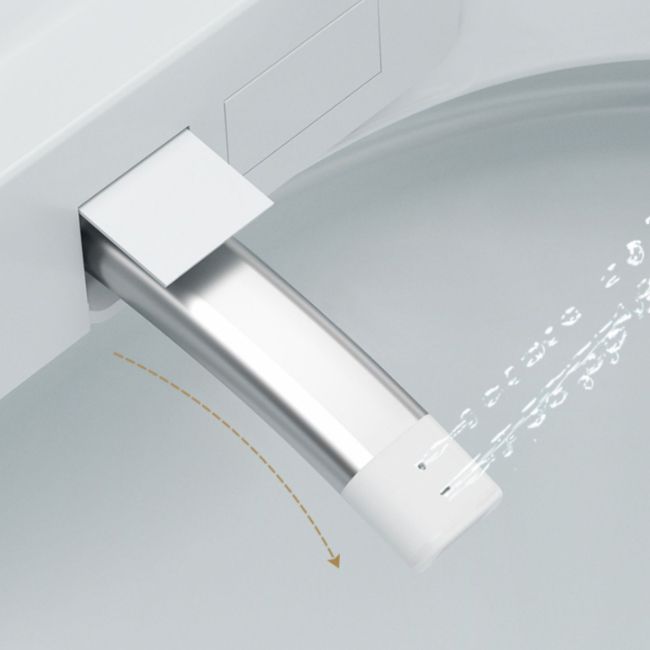 White Elongated Floor Mount Bidet with Warm Air Dryer Antimicrobial Clearhalo 'Bathroom Remodel & Bathroom Fixtures' 'Bidets' 'Home Improvement' 'home_improvement' 'home_improvement_bidets' 'Toilets & Bidets' 1200x1200_c43b7255-9eaa-4b10-8c56-55b5cccd6c34