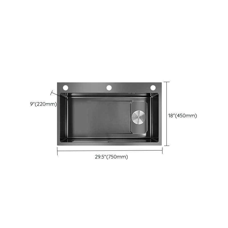Contemporary Kitchen Sink Stainless Steel Kitchen Sink with Drain Assembly Clearhalo 'Home Improvement' 'home_improvement' 'home_improvement_kitchen_sinks' 'Kitchen Remodel & Kitchen Fixtures' 'Kitchen Sinks & Faucet Components' 'Kitchen Sinks' 'kitchen_sinks' 1200x1200_c4445e9a-ed25-4893-85b6-4bf9686ae816