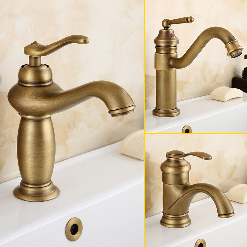 Brass Bathroom Vessel Faucet Single Lever Handle Circular Sink Faucet with Water Hose Clearhalo 'Bathroom Remodel & Bathroom Fixtures' 'Bathroom Sink Faucets' 'Bathroom Sinks & Faucet Components' 'bathroom_sink_faucets' 'Home Improvement' 'home_improvement' 'home_improvement_bathroom_sink_faucets' 1200x1200_c44f0663-d373-4c33-89e7-2c618e16a358