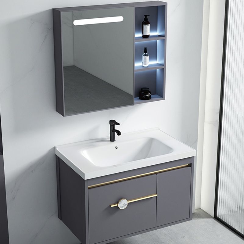 Wall Mount Bathroom Vanity Faucet Included Modern Bathroom Sink Vanity Clearhalo 'Bathroom Remodel & Bathroom Fixtures' 'Bathroom Vanities' 'bathroom_vanities' 'Home Improvement' 'home_improvement' 'home_improvement_bathroom_vanities' 1200x1200_c4500ae0-1da2-4fe5-b4e8-f523db2972c4