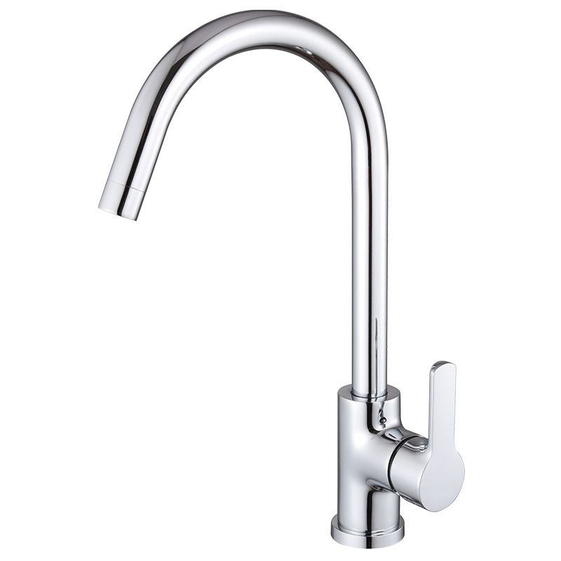 Contemporary Faucet Copper Single Handle High Arc Faucet for Kitchen Clearhalo 'Home Improvement' 'home_improvement' 'home_improvement_kitchen_faucets' 'Kitchen Faucets' 'Kitchen Remodel & Kitchen Fixtures' 'Kitchen Sinks & Faucet Components' 'kitchen_faucets' 1200x1200_c45c20a2-5ec1-49ce-a5d7-2f17bf9a9e09