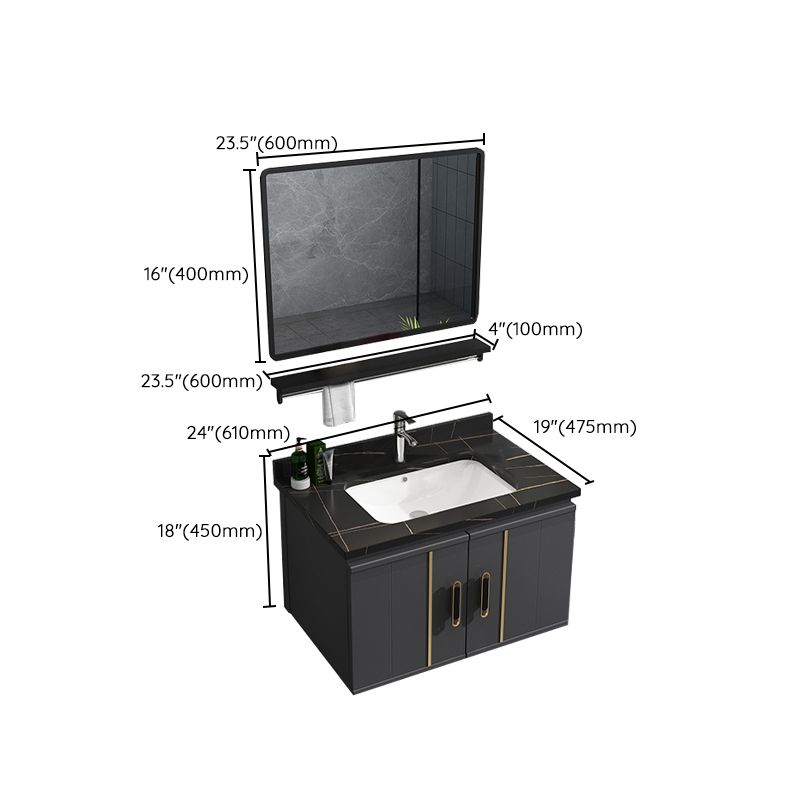 Modern Bathroom Vanity Set Wall Mount Bathroom Sink Vanity with Mirror Clearhalo 'Bathroom Remodel & Bathroom Fixtures' 'Bathroom Vanities' 'bathroom_vanities' 'Home Improvement' 'home_improvement' 'home_improvement_bathroom_vanities' 1200x1200_c4742fbb-8ea5-4925-91b8-afb7ba65368f