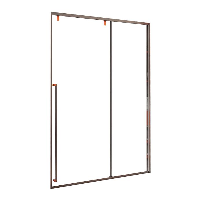 Silver Semi Frameless Shower Doors Single Sliding Shower Bath Door Clearhalo 'Bathroom Remodel & Bathroom Fixtures' 'Home Improvement' 'home_improvement' 'home_improvement_shower_tub_doors' 'Shower and Tub Doors' 'shower_tub_doors' 'Showers & Bathtubs' 1200x1200_c48b226a-fa12-4141-bd75-8686ed25455f