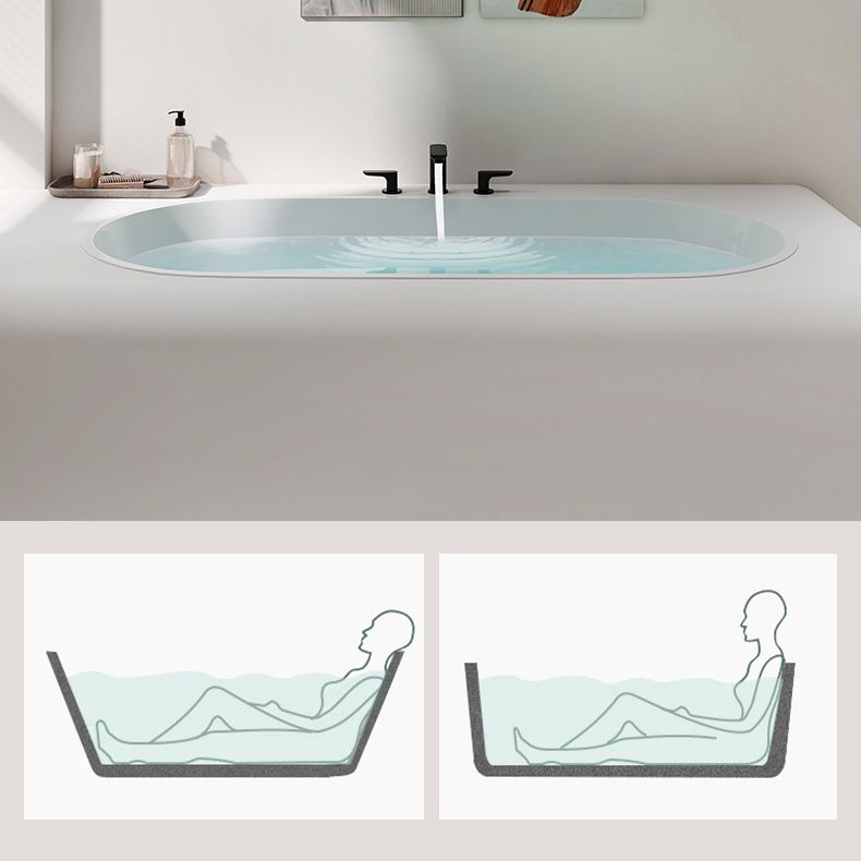 Modern Oval Drop-in Bath Tub 23.22" H White Acrylic Bathtub for Home Clearhalo 'Bathroom Remodel & Bathroom Fixtures' 'Bathtubs' 'Home Improvement' 'home_improvement' 'home_improvement_bathtubs' 'Showers & Bathtubs' 1200x1200_c4bcf350-d544-4634-b822-07f9141094e5