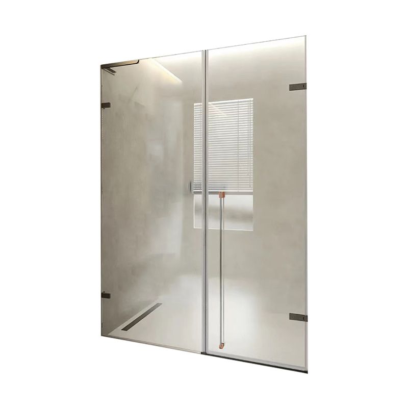 Tempered Hinged Shower Bath Door Transparent Frameless Shower Door Clearhalo 'Bathroom Remodel & Bathroom Fixtures' 'Home Improvement' 'home_improvement' 'home_improvement_shower_tub_doors' 'Shower and Tub Doors' 'shower_tub_doors' 'Showers & Bathtubs' 1200x1200_c4df95e7-55c3-4424-9816-80c37bf57b4d