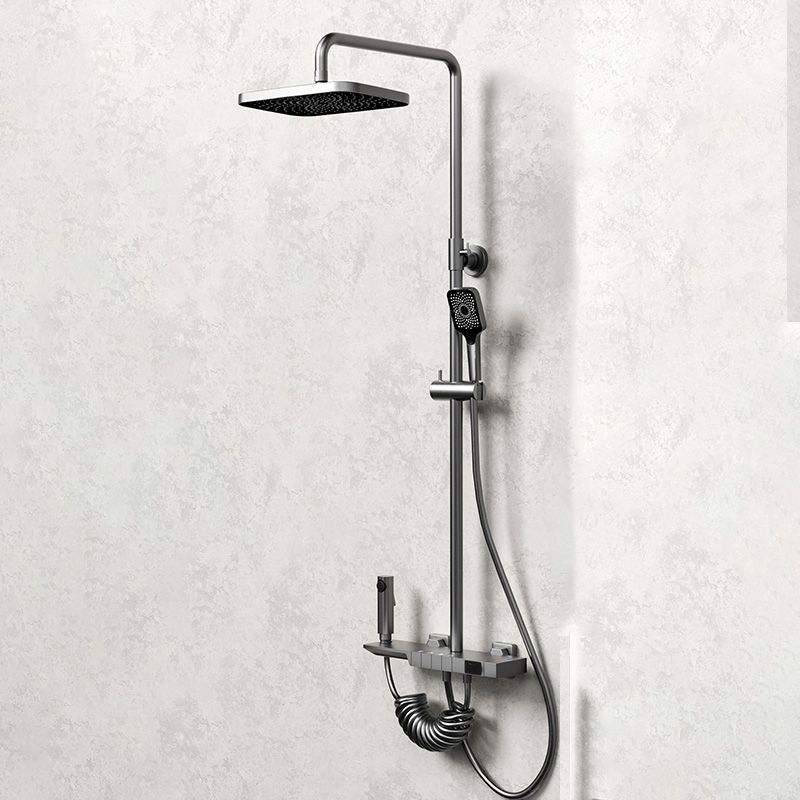 Modern Wall Mounted Shower Combo Slide Bar Included Shower Trim Clearhalo 'Bathroom Remodel & Bathroom Fixtures' 'Home Improvement' 'home_improvement' 'home_improvement_shower_faucets' 'Shower Faucets & Systems' 'shower_faucets' 'Showers & Bathtubs Plumbing' 'Showers & Bathtubs' 1200x1200_c4e301ed-f871-4f0a-9763-e0d0cc861cf0