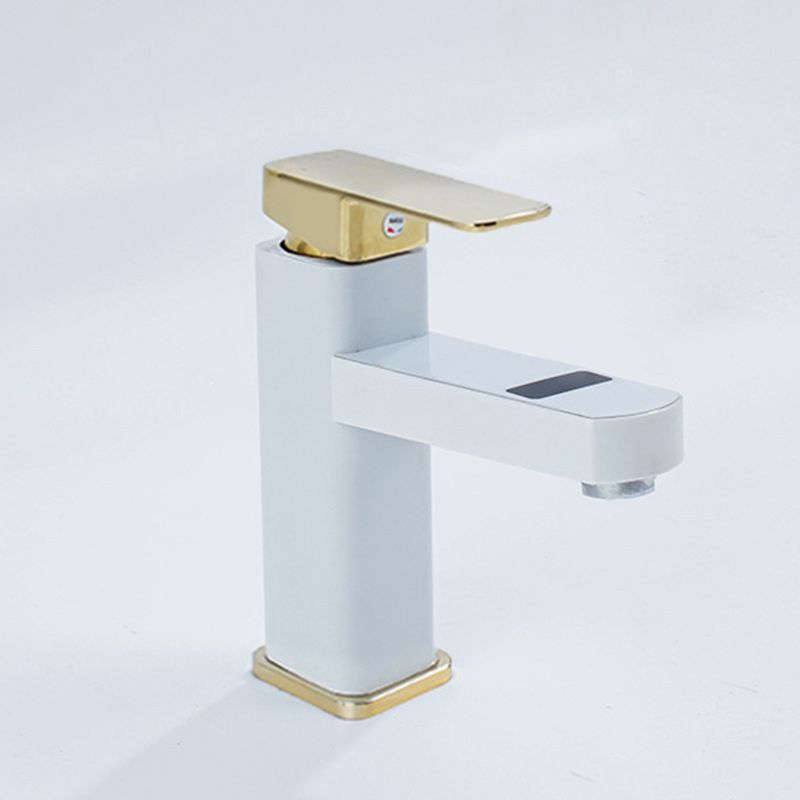 Contemporary Sink Faucet Digital Display Screen Solid Color Low Arc Sink Bathroom Faucet Clearhalo 'Bathroom Remodel & Bathroom Fixtures' 'Bathroom Sink Faucets' 'Bathroom Sinks & Faucet Components' 'bathroom_sink_faucets' 'Home Improvement' 'home_improvement' 'home_improvement_bathroom_sink_faucets' 1200x1200_c4f1de66-494d-45e5-a261-c239149ba469