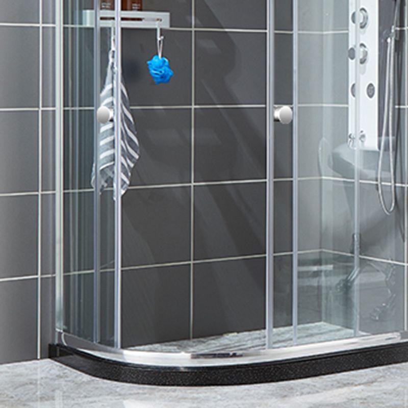 75" H Transparent Tempered Shower Door Framed Double Sliding Shower Bath Door Clearhalo 'Bathroom Remodel & Bathroom Fixtures' 'Home Improvement' 'home_improvement' 'home_improvement_shower_tub_doors' 'Shower and Tub Doors' 'shower_tub_doors' 'Showers & Bathtubs' 1200x1200_c5043c43-b963-43ec-9645-ecf1c41e5bff