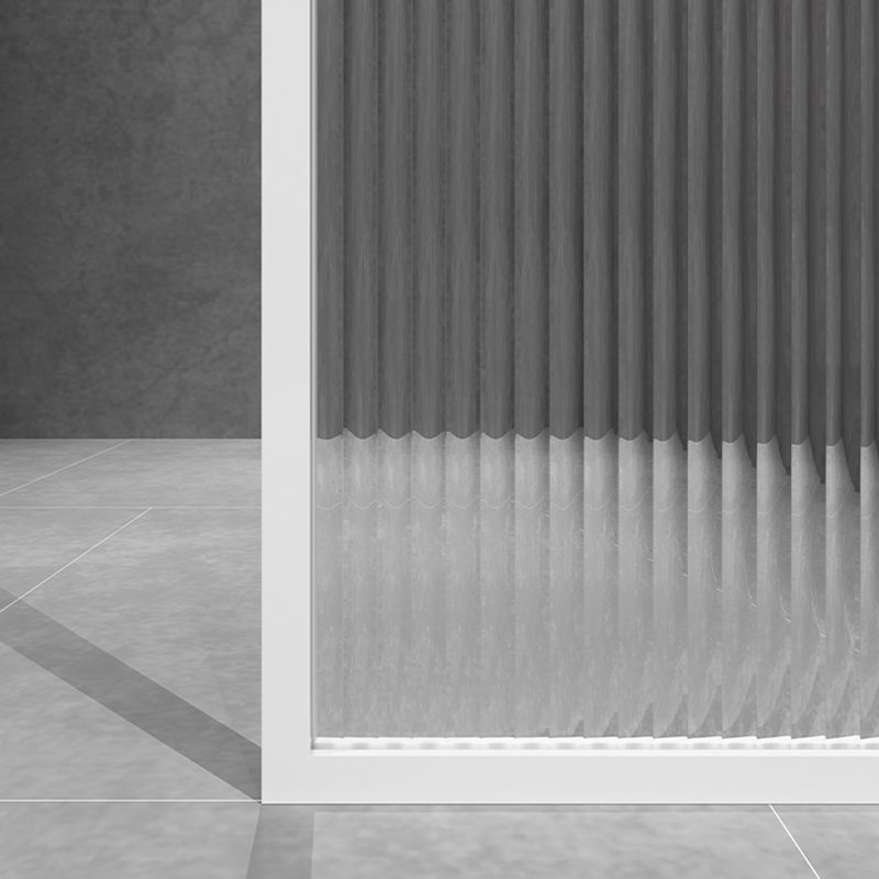 White Framed Fixed Glass Panel Scratch Resistant Fixed Glass Panel Clearhalo 'Bathroom Remodel & Bathroom Fixtures' 'Home Improvement' 'home_improvement' 'home_improvement_shower_tub_doors' 'Shower and Tub Doors' 'shower_tub_doors' 'Showers & Bathtubs' 1200x1200_c507f33d-5382-47bb-a22b-8c708f8c60a4