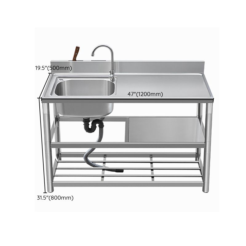 Modern Style Kitchen Sink All-in-one Stainless Steel Kitchen Sink with Drain Assembly Clearhalo 'Home Improvement' 'home_improvement' 'home_improvement_kitchen_sinks' 'Kitchen Remodel & Kitchen Fixtures' 'Kitchen Sinks & Faucet Components' 'Kitchen Sinks' 'kitchen_sinks' 1200x1200_c5174d00-8f6f-4bac-9a6a-14e0e93e5ece