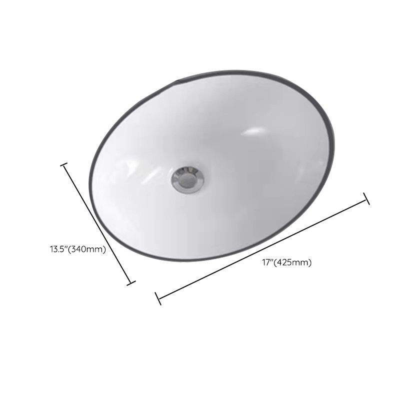 Modern Undermount Bathroom Sink Oval Shape Porcelain with Pop-Up Drain Basin Sink Clearhalo 'Bathroom Remodel & Bathroom Fixtures' 'Bathroom Sinks & Faucet Components' 'Bathroom Sinks' 'bathroom_sink' 'Home Improvement' 'home_improvement' 'home_improvement_bathroom_sink' 1200x1200_c5377b50-0e43-4a0c-add3-495eeedb50d4