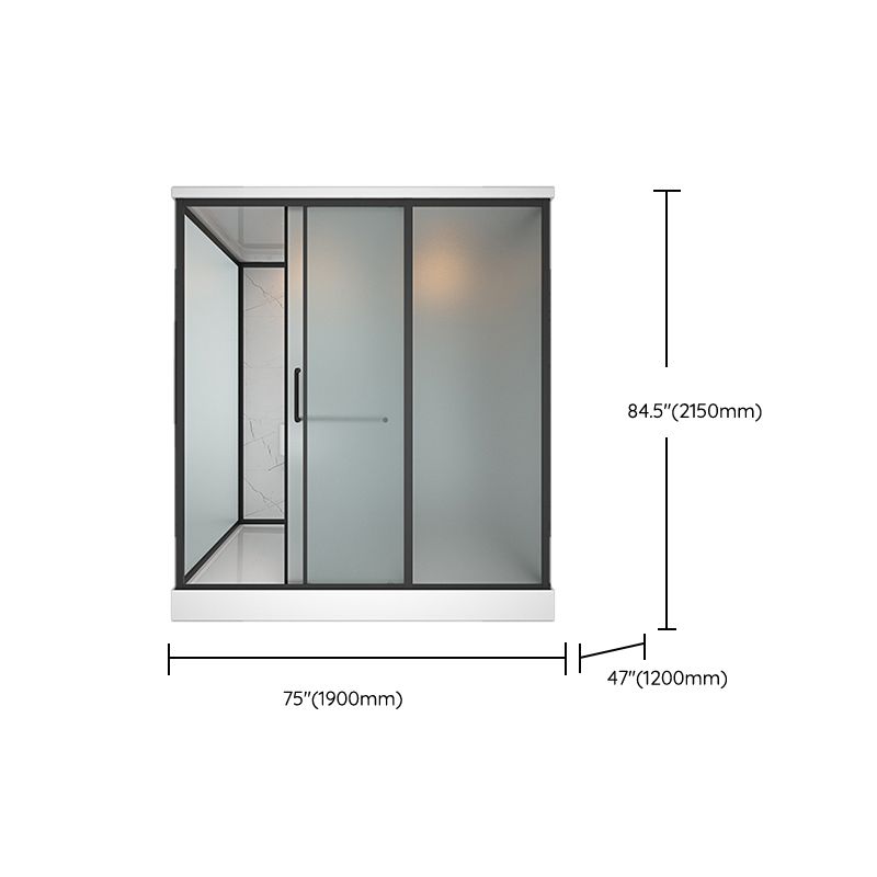 Rectangle Tempered Glass Shower Stall Clear Framed Shower Enclosure Clearhalo 'Bathroom Remodel & Bathroom Fixtures' 'Home Improvement' 'home_improvement' 'home_improvement_shower_stalls_enclosures' 'Shower Stalls & Enclosures' 'shower_stalls_enclosures' 'Showers & Bathtubs' 1200x1200_c53c5294-7e93-4857-96d5-f82b92b6f085