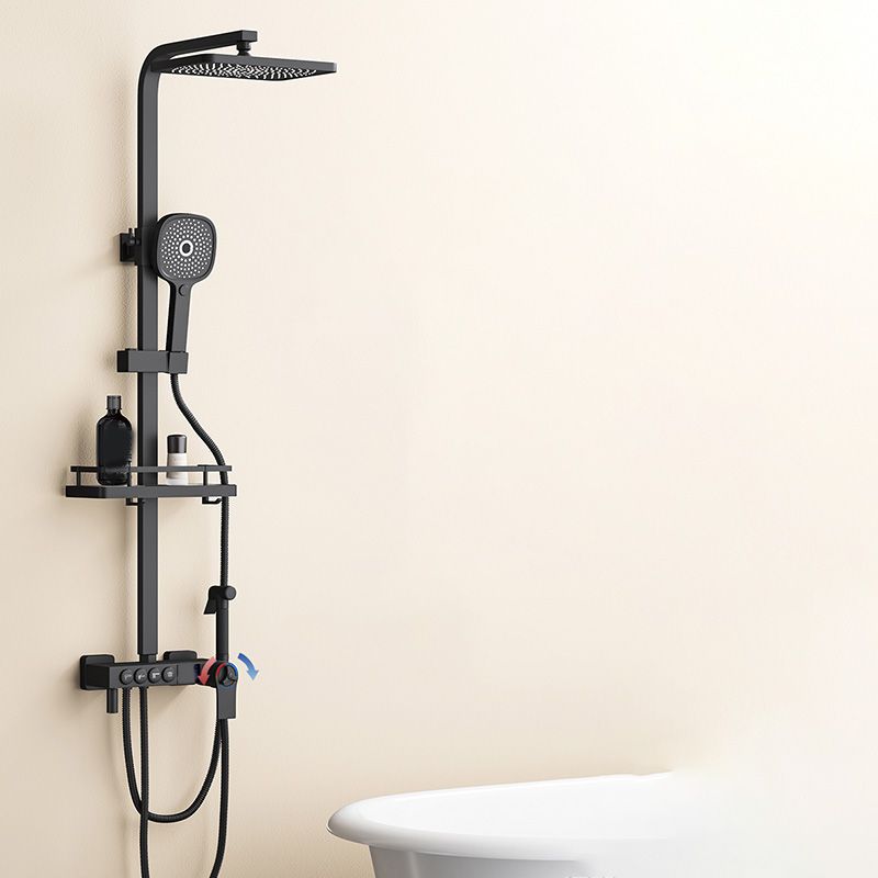 Modern Plain Shower System Thermostatic Slide Bar Included Shower Head Combo Clearhalo 'Bathroom Remodel & Bathroom Fixtures' 'Home Improvement' 'home_improvement' 'home_improvement_shower_faucets' 'Shower Faucets & Systems' 'shower_faucets' 'Showers & Bathtubs Plumbing' 'Showers & Bathtubs' 1200x1200_c541835f-1739-41f7-8316-7d7c36b43486