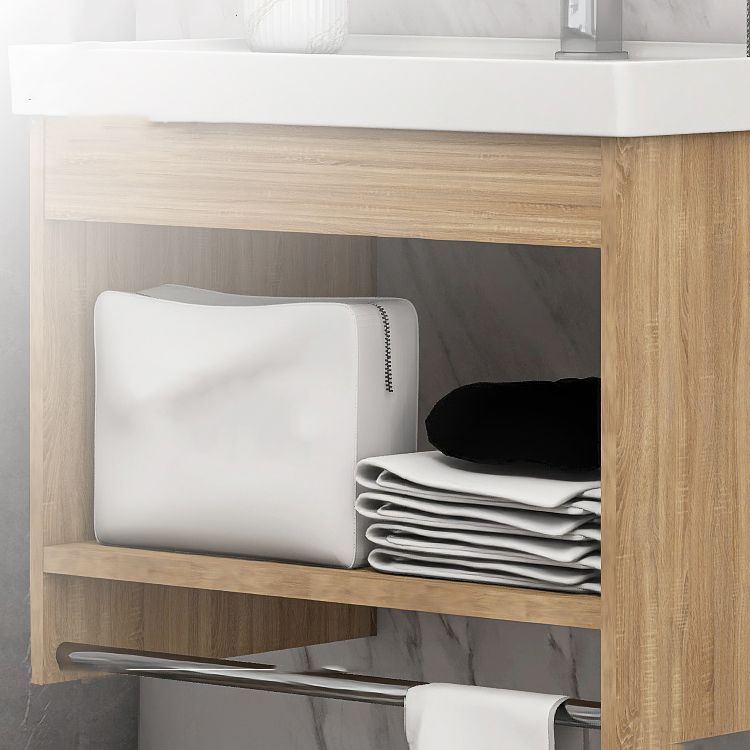 Modern Sink Vanity Rectangular Ceramic Top Single Wall Mount Vanity Clearhalo 'Bathroom Remodel & Bathroom Fixtures' 'Bathroom Vanities' 'bathroom_vanities' 'Home Improvement' 'home_improvement' 'home_improvement_bathroom_vanities' 1200x1200_c54309c2-095a-4c1f-9221-a0da3b782dff