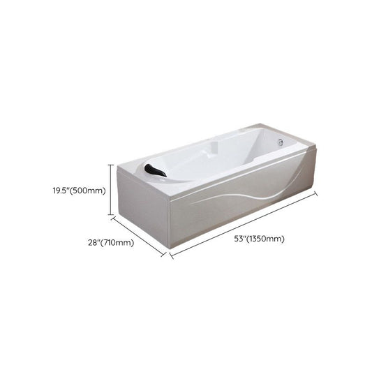 Modern White Acrylic Bathtub Rectangle Freestand Soaking Bathtub with Drain Bath Tub Clearhalo 'Bathroom Remodel & Bathroom Fixtures' 'Bathtubs' 'Home Improvement' 'home_improvement' 'home_improvement_bathtubs' 'Showers & Bathtubs' 1200x1200_c54c909a-1989-4db0-9155-de34c462175d