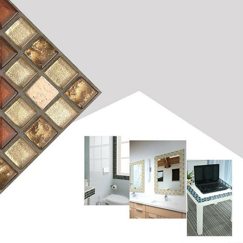 Square Mosaic Peel & Stick Tile Water-resistant Kitchen Backsplash Tiles Clearhalo 'Flooring 'Home Improvement' 'home_improvement' 'home_improvement_peel_stick_blacksplash' 'Peel & Stick Backsplash Tile' 'peel_stick_blacksplash' 'Walls & Ceilings' Walls and Ceiling' 1200x1200_c5539582-32ba-49e4-9030-98ba7fdca313