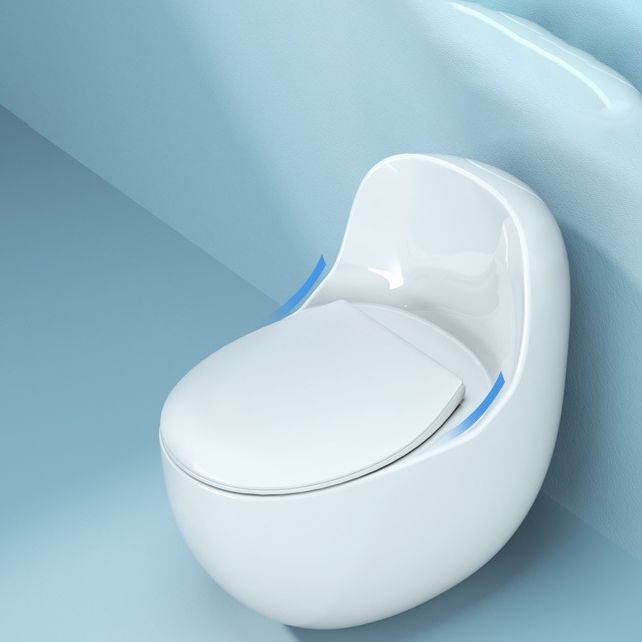 Modern White Siphon Jet Toilet Bowl Floor Mount Flush Toilet with Toilet Seat Clearhalo 'Bathroom Remodel & Bathroom Fixtures' 'Home Improvement' 'home_improvement' 'home_improvement_toilets' 'Toilets & Bidets' 'Toilets' 1200x1200_c5750397-ab55-4a48-a425-a2e92dae5a4c