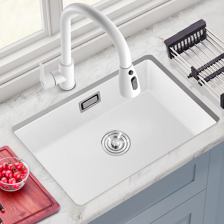 Quartz Kitchen Sink Single Bowl Kitchen Sink with with Drain Strainer Kit Clearhalo 'Home Improvement' 'home_improvement' 'home_improvement_kitchen_sinks' 'Kitchen Remodel & Kitchen Fixtures' 'Kitchen Sinks & Faucet Components' 'Kitchen Sinks' 'kitchen_sinks' 1200x1200_c579b5ab-487e-44a9-863e-ea444e71be46