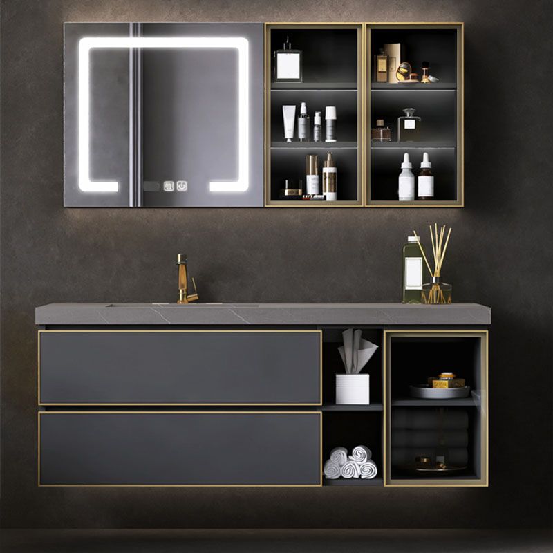 Wall Mount Mirror Included Bathroom Sink Vanity with Sink Faucet Clearhalo 'Bathroom Remodel & Bathroom Fixtures' 'Bathroom Vanities' 'bathroom_vanities' 'Home Improvement' 'home_improvement' 'home_improvement_bathroom_vanities' 1200x1200_c57f77ed-512c-460c-b518-0a299fe6156b