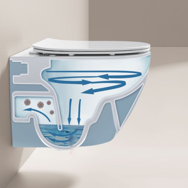 Modern Ceramic Flush Toilet Wall Hung Urine Toilet with Slow Close Seat for Washroom Clearhalo 'Bathroom Remodel & Bathroom Fixtures' 'Home Improvement' 'home_improvement' 'home_improvement_toilets' 'Toilets & Bidets' 'Toilets' 1200x1200_c584b5ac-73c6-4877-b8c5-44db5bee7179