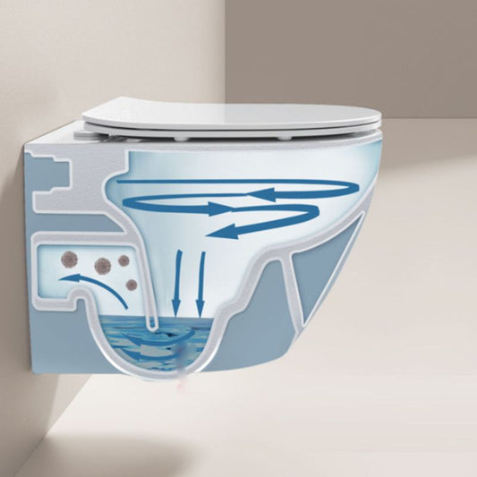 Modern Ceramic Flush Toilet Wall Hung Urine Toilet with Slow Close Seat for Washroom Clearhalo 'Bathroom Remodel & Bathroom Fixtures' 'Home Improvement' 'home_improvement' 'home_improvement_toilets' 'Toilets & Bidets' 'Toilets' 1200x1200_c584b5ac-73c6-4877-b8c5-44db5bee7179