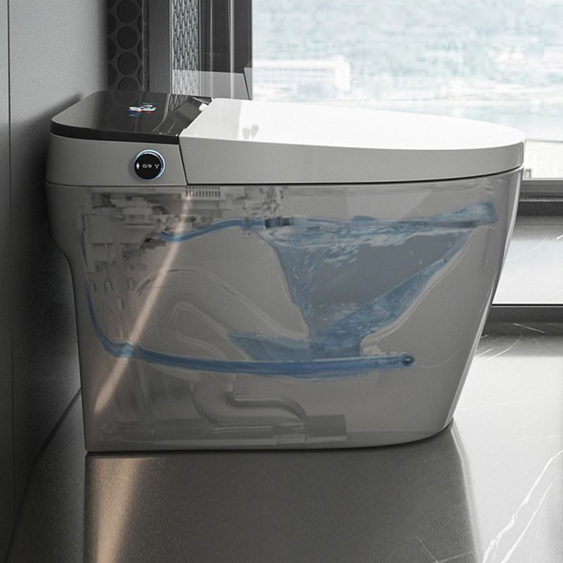 Contemporary Floor Standing Bidet in White Elongated Toilet Clearhalo 'Bathroom Remodel & Bathroom Fixtures' 'Bidets' 'Home Improvement' 'home_improvement' 'home_improvement_bidets' 'Toilets & Bidets' 1200x1200_c58e54a7-c453-43c7-b6a9-9a322aa074a0