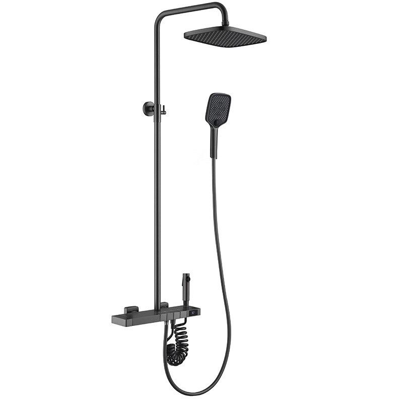 Modern Shower Trim Brass Thermostatic Wall Mounted Shower Head Combo Clearhalo 'Bathroom Remodel & Bathroom Fixtures' 'Home Improvement' 'home_improvement' 'home_improvement_shower_faucets' 'Shower Faucets & Systems' 'shower_faucets' 'Showers & Bathtubs Plumbing' 'Showers & Bathtubs' 1200x1200_c5a84b91-7b31-4b63-8de0-10162b4e94cf