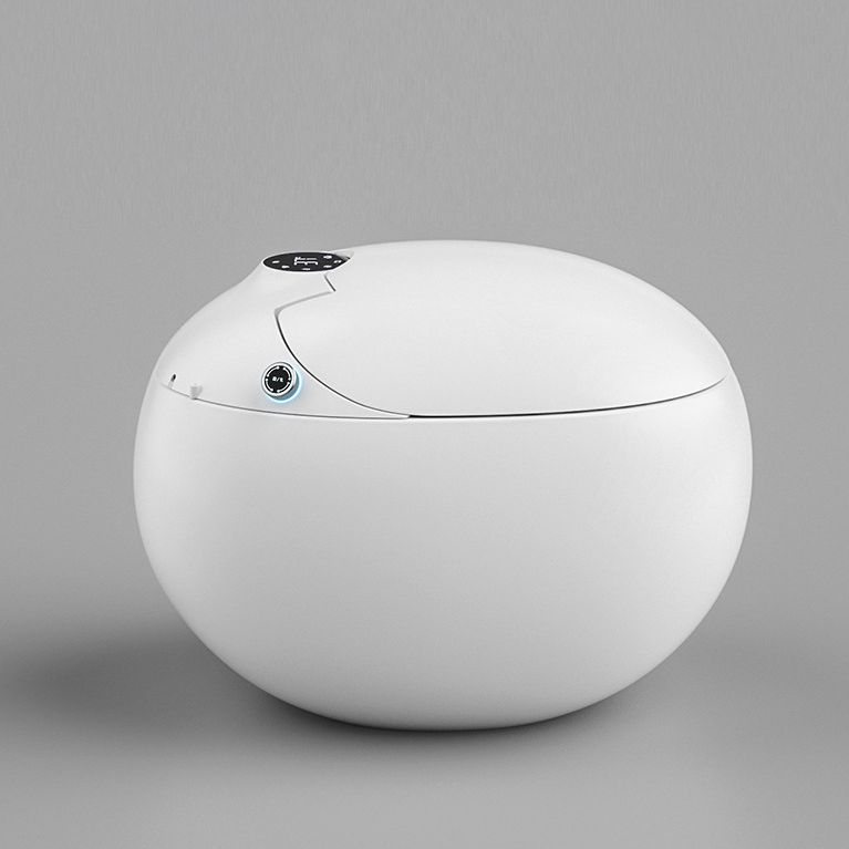 Contemporary Smart Bidet Ceramic Round White Dryer Floor Mount Bidet Clearhalo 'Bathroom Remodel & Bathroom Fixtures' 'Bidets' 'Home Improvement' 'home_improvement' 'home_improvement_bidets' 'Toilets & Bidets' 1200x1200_c5b789b0-42a4-41ed-b127-b4cf01460175