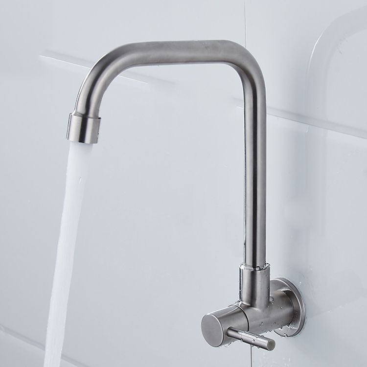 Contemporary Style Bar Faucet Metal Wall-mounted Kitchen Faucet Clearhalo 'Home Improvement' 'home_improvement' 'home_improvement_kitchen_faucets' 'Kitchen Faucets' 'Kitchen Remodel & Kitchen Fixtures' 'Kitchen Sinks & Faucet Components' 'kitchen_faucets' 1200x1200_c5ba35b5-4477-4755-993e-e5ab90c0ce6e
