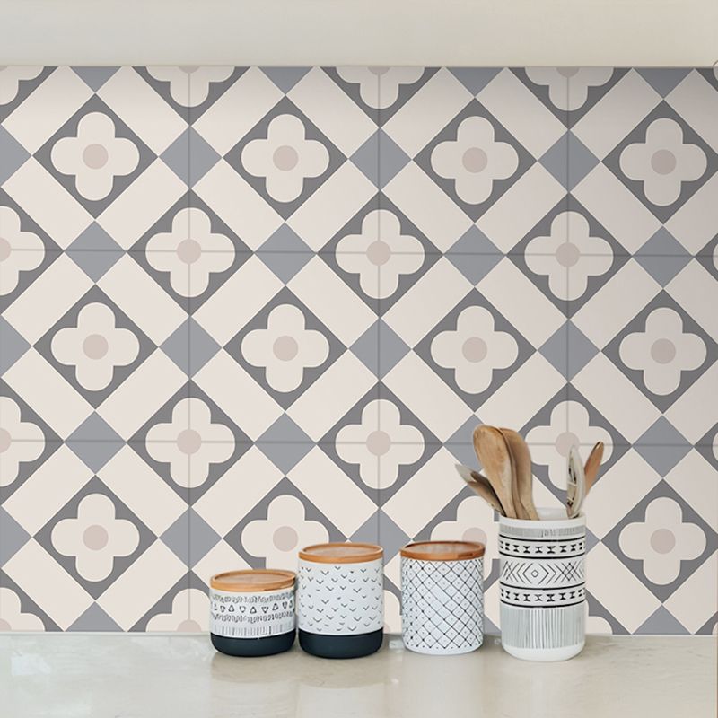 Beige Tone Peel & Stick Tile Square Pattern Printing Single Tile Clearhalo 'Flooring 'Home Improvement' 'home_improvement' 'home_improvement_peel_stick_blacksplash' 'Peel & Stick Backsplash Tile' 'peel_stick_blacksplash' 'Walls & Ceilings' Walls and Ceiling' 1200x1200_c5be7192-98fc-4d57-b2ba-a632dffb53ac