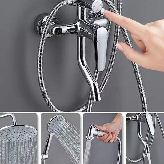 Modern Arm Swivel Shower Metal Shower Head Shower Faucet On Wall Clearhalo 'Bathroom Remodel & Bathroom Fixtures' 'Home Improvement' 'home_improvement' 'home_improvement_shower_faucets' 'Shower Faucets & Systems' 'shower_faucets' 'Showers & Bathtubs Plumbing' 'Showers & Bathtubs' 1200x1200_c5c2b822-7f5a-4ac5-8d47-90e427b1c00b