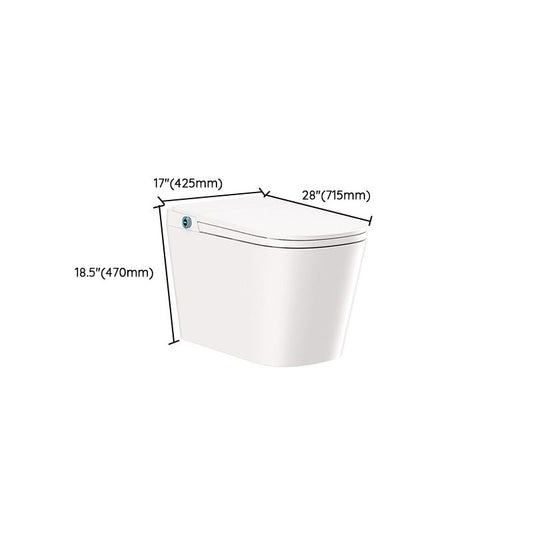 White Ceramic Elongated Stain Resistant Smart Bidet with Temperature Control Clearhalo 'Bathroom Remodel & Bathroom Fixtures' 'Bidets' 'Home Improvement' 'home_improvement' 'home_improvement_bidets' 'Toilets & Bidets' 1200x1200_c5ce1bbb-7321-4a0f-b26f-f236ca70d723