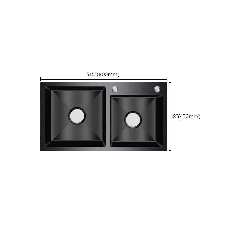 Contemporary Style Kitchen Sink Stainless Steel Kitchen Sink without Faucet Clearhalo 'Home Improvement' 'home_improvement' 'home_improvement_kitchen_sinks' 'Kitchen Remodel & Kitchen Fixtures' 'Kitchen Sinks & Faucet Components' 'Kitchen Sinks' 'kitchen_sinks' 1200x1200_c5d0247f-a154-4309-ab09-068aad4b0e66