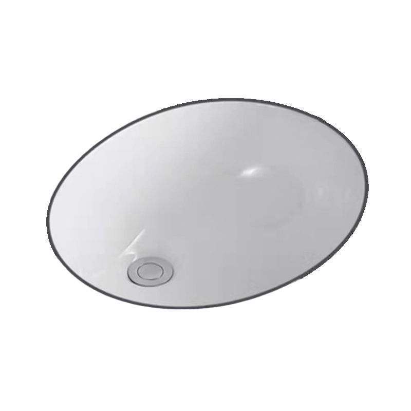 Modern Undermount Bathroom Sink Oval Shape Porcelain with Pop-Up Drain Basin Sink Clearhalo 'Bathroom Remodel & Bathroom Fixtures' 'Bathroom Sinks & Faucet Components' 'Bathroom Sinks' 'bathroom_sink' 'Home Improvement' 'home_improvement' 'home_improvement_bathroom_sink' 1200x1200_c5d0c1bb-9acc-49b6-b8cd-440b87271e7b
