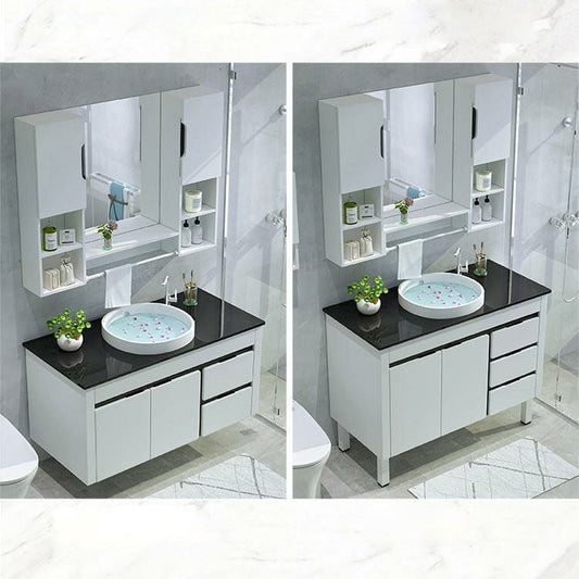 Mirror Included Wall Mount Sink Vanity with Faucet for Bathroom Clearhalo 'Bathroom Remodel & Bathroom Fixtures' 'Bathroom Vanities' 'bathroom_vanities' 'Home Improvement' 'home_improvement' 'home_improvement_bathroom_vanities' 1200x1200_c5d6f7f0-f180-4e63-b5a0-a40e7c0a139c