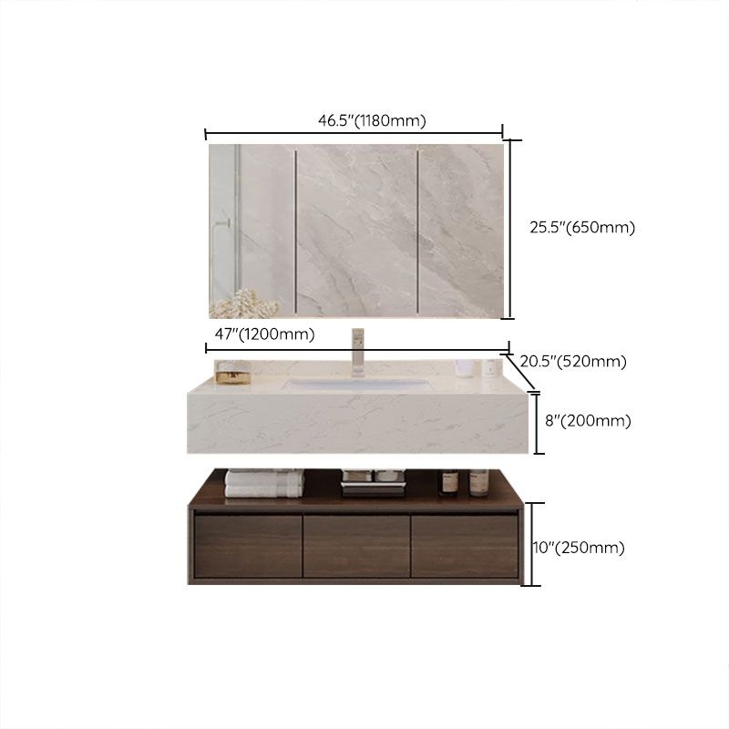 Modern Wall Mount Rectangular Bathroom Vanity Set Sink Included Clearhalo 'Bathroom Remodel & Bathroom Fixtures' 'Bathroom Vanities' 'bathroom_vanities' 'Home Improvement' 'home_improvement' 'home_improvement_bathroom_vanities' 1200x1200_c5e46b02-e619-4a60-a49a-5daac9443ed6