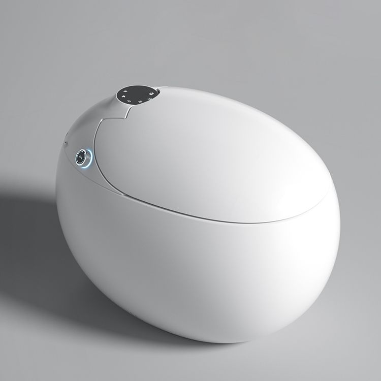 Contemporary White Round Floor Mount Bidet with Heated Seat Vitreous China Bidets Clearhalo 'Bathroom Remodel & Bathroom Fixtures' 'Bidets' 'Home Improvement' 'home_improvement' 'home_improvement_bidets' 'Toilets & Bidets' 1200x1200_c5ff9c9c-02c6-42c8-a874-737402d68ac3