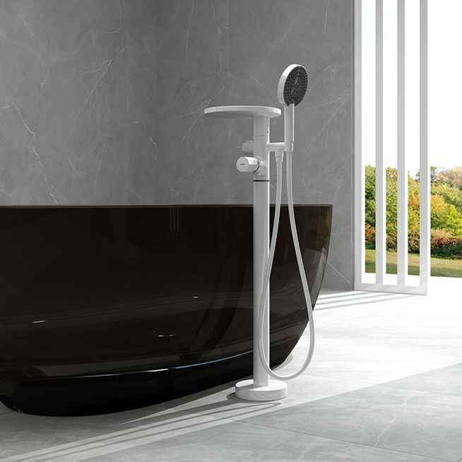 Floor Mounted Copper Freestanding Tub Filler Freestanding Round Tub Filler Trim Clearhalo 'Bathroom Remodel & Bathroom Fixtures' 'Bathtub Faucets' 'bathtub_faucets' 'Home Improvement' 'home_improvement' 'home_improvement_bathtub_faucets' 1200x1200_c6097f10-5371-4f81-8516-5e4e6dfc021b