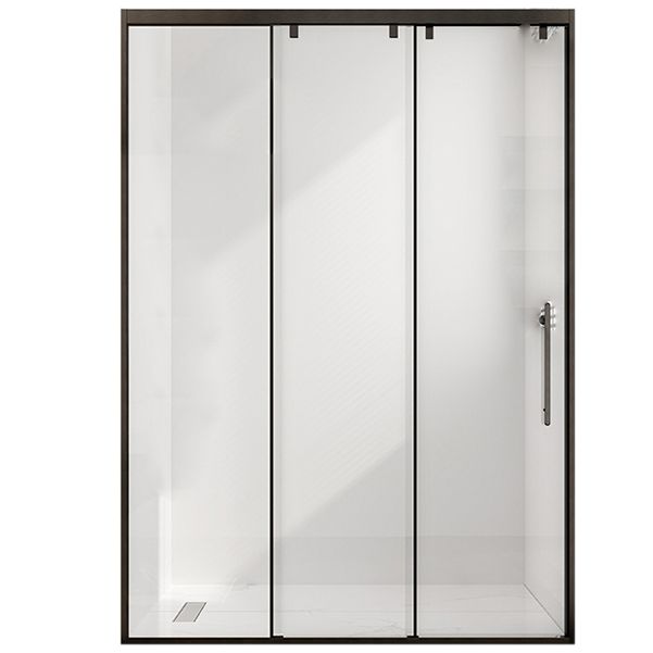 Single Sliding Frame Shower Bath Door Black Clear Shower Doors Clearhalo 'Bathroom Remodel & Bathroom Fixtures' 'Home Improvement' 'home_improvement' 'home_improvement_shower_tub_doors' 'Shower and Tub Doors' 'shower_tub_doors' 'Showers & Bathtubs' 1200x1200_c6104ac1-4783-4d44-a086-259f4df43487