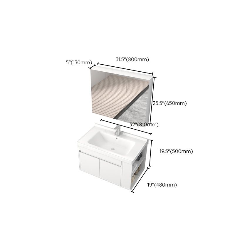 Modern Wood Sink Vanity Wood Wall Mount Faucet Included Bathroom Vanity Clearhalo 'Bathroom Remodel & Bathroom Fixtures' 'Bathroom Vanities' 'bathroom_vanities' 'Home Improvement' 'home_improvement' 'home_improvement_bathroom_vanities' 1200x1200_c61446c2-d3b4-4df1-8d3b-72ac834ca77d