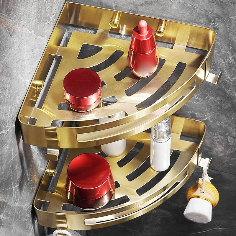 Modern Gold/Silver 3-Piece Bathroom Accessory Set, Bath Shelf Clearhalo 'Bathroom Hardware Sets' 'Bathroom Hardware' 'Bathroom Remodel & Bathroom Fixtures' 'bathroom_hardware_sets' 'Home Improvement' 'home_improvement' 'home_improvement_bathroom_hardware_sets' 1200x1200_c63264d9-0857-4604-b4e5-4478e1697c6b