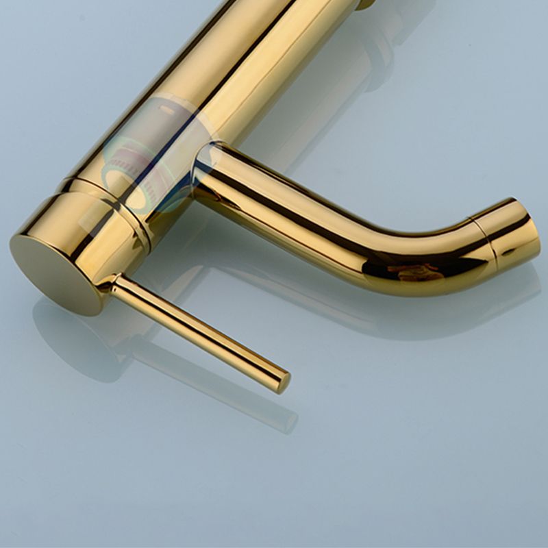 Modern 1-Handle Bathroom Sink Faucet Brushed Gold Vessel Sink Faucet Brass Clearhalo 'Bathroom Remodel & Bathroom Fixtures' 'Bathroom Sink Faucets' 'Bathroom Sinks & Faucet Components' 'bathroom_sink_faucets' 'Home Improvement' 'home_improvement' 'home_improvement_bathroom_sink_faucets' 1200x1200_c641f184-7eb7-4b86-98b9-37739d708c6c