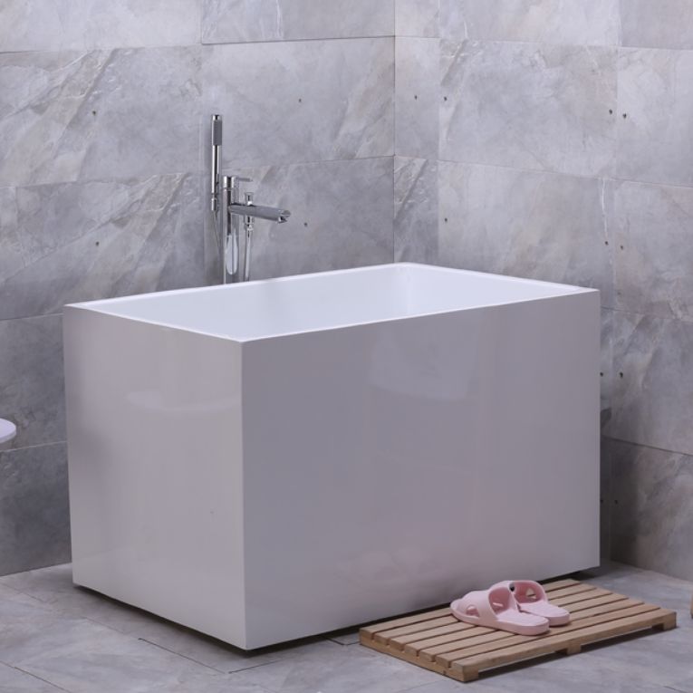 Modern Back to Wall Bathtub Rectangular Antique Finish Soaking Bath Clearhalo 'Bathroom Remodel & Bathroom Fixtures' 'Bathtubs' 'Home Improvement' 'home_improvement' 'home_improvement_bathtubs' 'Showers & Bathtubs' 1200x1200_c64d2aef-f5d3-4738-a530-b4a27a5757b2