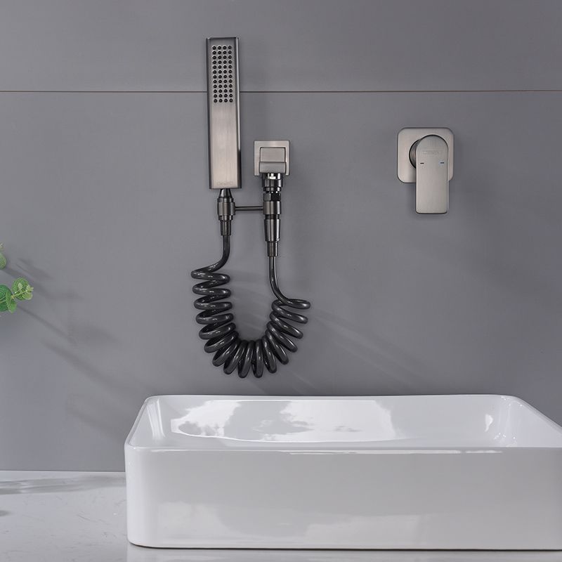 Contemporary Bathtub Faucet Solid Color Low Arc Wall Mounted Bathroom Faucet Clearhalo 'Bathroom Remodel & Bathroom Fixtures' 'Bathtub Faucets' 'bathtub_faucets' 'Home Improvement' 'home_improvement' 'home_improvement_bathtub_faucets' 1200x1200_c652a66c-5f29-4af2-ae9f-8739ed76e32f