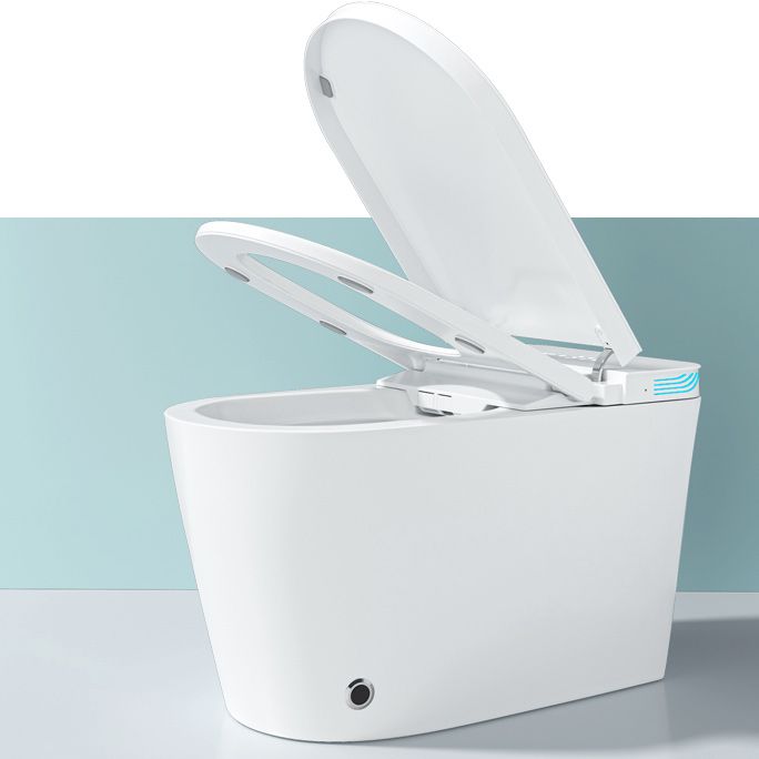 Smart Toilet Elongated White Ceramic Contemporary Foot Sensor Clearhalo 'Bathroom Remodel & Bathroom Fixtures' 'Bidets' 'Home Improvement' 'home_improvement' 'home_improvement_bidets' 'Toilets & Bidets' 1200x1200_c66dbe6e-3f00-4b58-848c-537c08c1b955