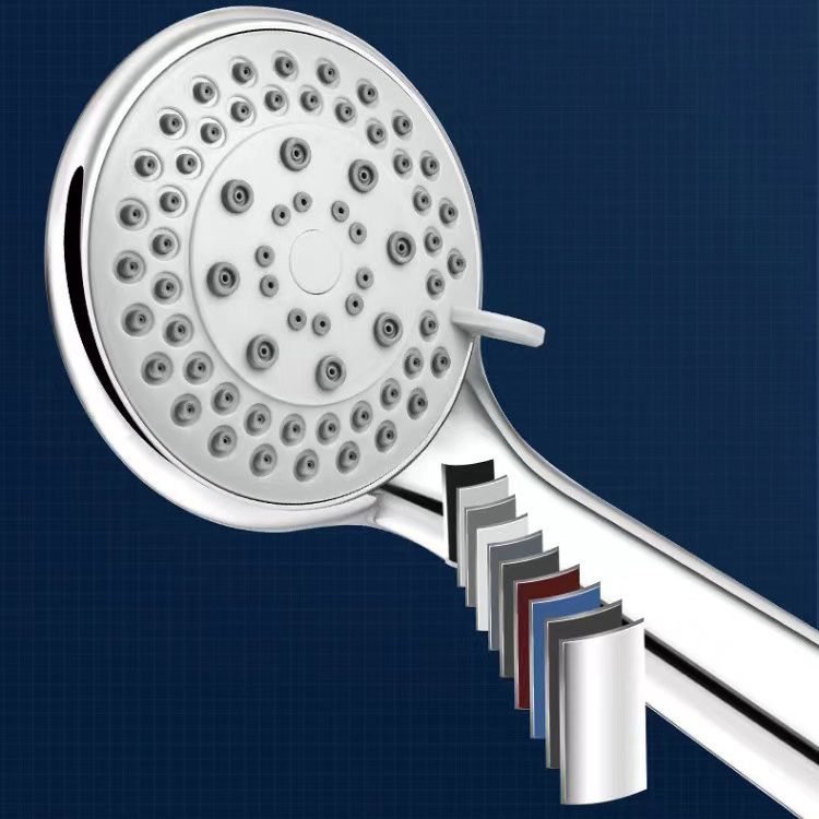 Basic Handheld Shower Head Round Standard Shower Heads in Silver Clearhalo 'Bathroom Remodel & Bathroom Fixtures' 'Home Improvement' 'home_improvement' 'home_improvement_shower_heads' 'Shower Heads' 'shower_heads' 'Showers & Bathtubs Plumbing' 'Showers & Bathtubs' 1200x1200_c678c1f1-2f3a-4399-8421-f0414e6d3cde