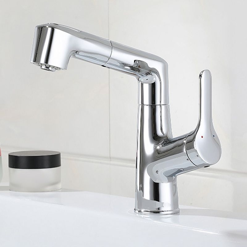Simplicity Centerset Faucet Pure Color Bathroom Vessel Faucet Clearhalo 'Bathroom Remodel & Bathroom Fixtures' 'Bathroom Sink Faucets' 'Bathroom Sinks & Faucet Components' 'bathroom_sink_faucets' 'Home Improvement' 'home_improvement' 'home_improvement_bathroom_sink_faucets' 1200x1200_c6819c28-737e-41ff-b794-609285b358bb